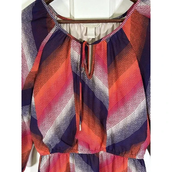Banana Republic Women’s Abstract Design Bright Colors Mini Dress Size 4 - Picture 4 of 10